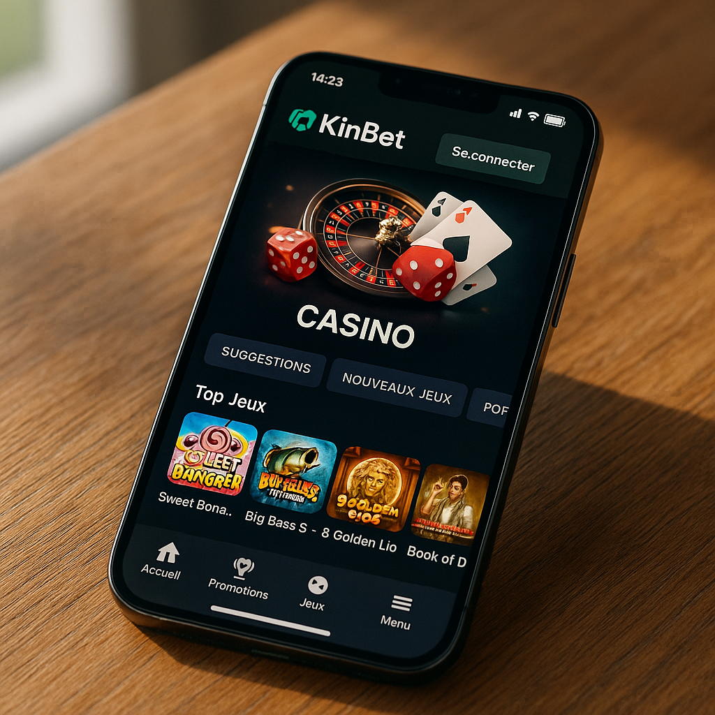 KinBet - Casino mobile responsive optimisé pour smartphones